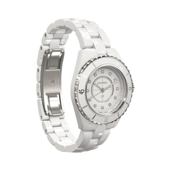 Chanel J12 H5703 Quartz White Ceramic Diamond Dial 33mm - Image 2