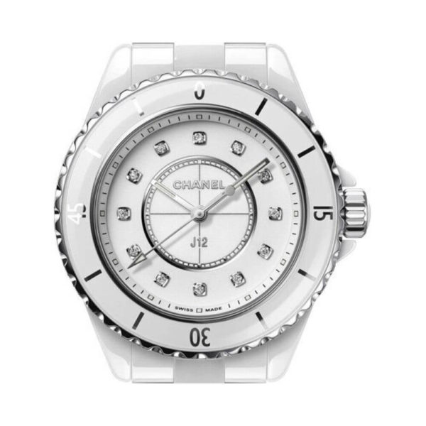 Chanel J12 H5703 Quartz White Ceramic Diamond Dial 33mm - Image 3