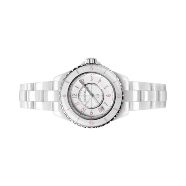 Chanel J12 Pink Blush H6755 Quartz White Ceramic 33mm - Image 4