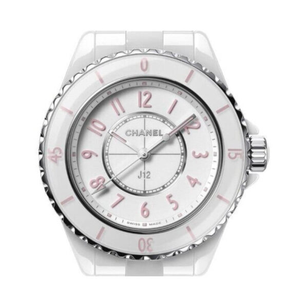 Chanel J12 Pink Blush H6755 Quartz White Ceramic 33mm - Image 3