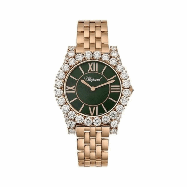 Chopard L’ Heure Du Diamant 109419-5413 Round Medium Green Dial