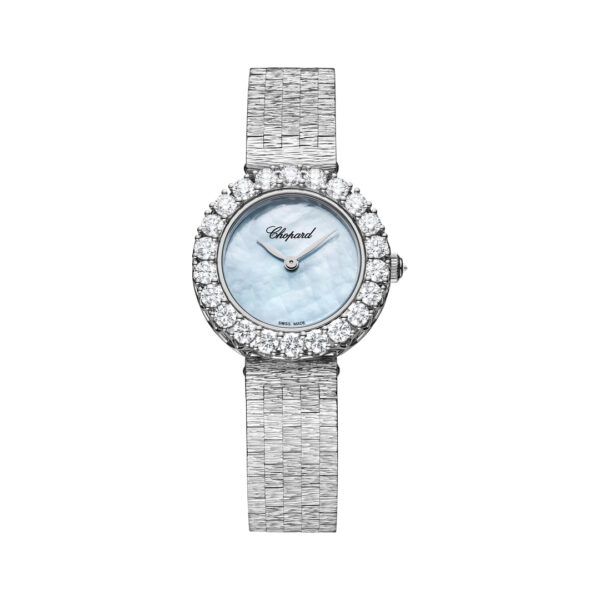 Chopard L’Heure Du Diamant Round 10A178-1314 White Gold Blue Dial 26mm Ladies Watch