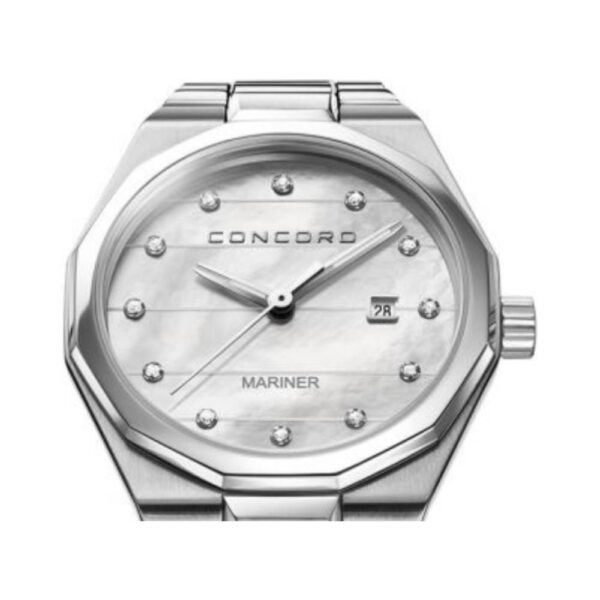 Concord Mariner 0320273 Quartz Steel White MOP Diamond Dial 41mm Ladies Watch - Image 3