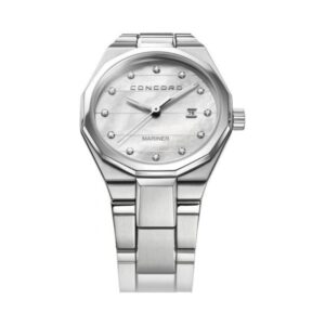 Concord Mariner 0320273 Quartz Steel White MOP Diamond Dial 41mm Ladies Watch