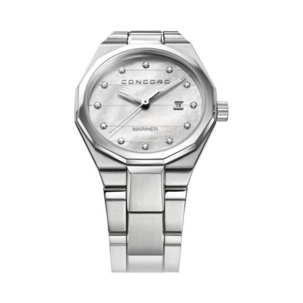 Concord Mariner 0320273 Quartz Steel White MOP Diamond Dial 41mm Ladies Watch