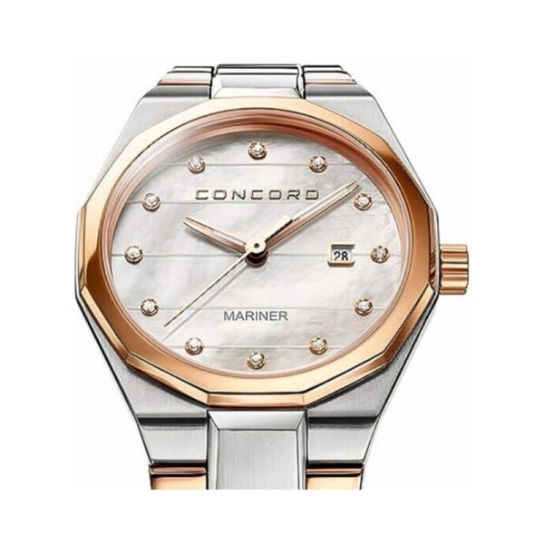 Concord Mariner 0320277 Quartz RG Steel MOP Diamond Dial 30mm Ladies Watch - Image 3