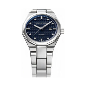 Concord Mariner 0320423 Quartz Steel Blue Square Pattern Dial 30mm Ladies Watch