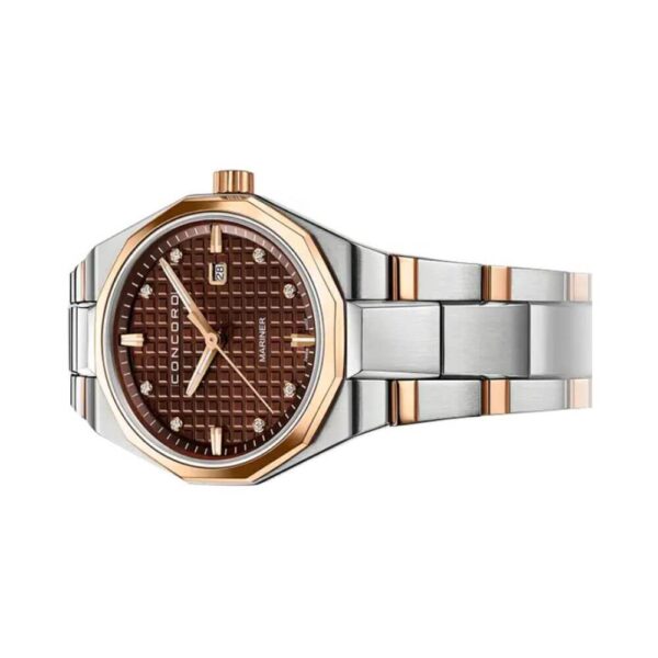 Concord Mariner 0320477 Quartz RG Brown Square Pattern Dial 30mm Ladies Watch - Image 2