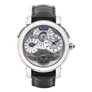 Bovet Dimier 18K White Gold Semi-Skeletonised Dual Time And Tourbillon Wristwatch Ref. D501