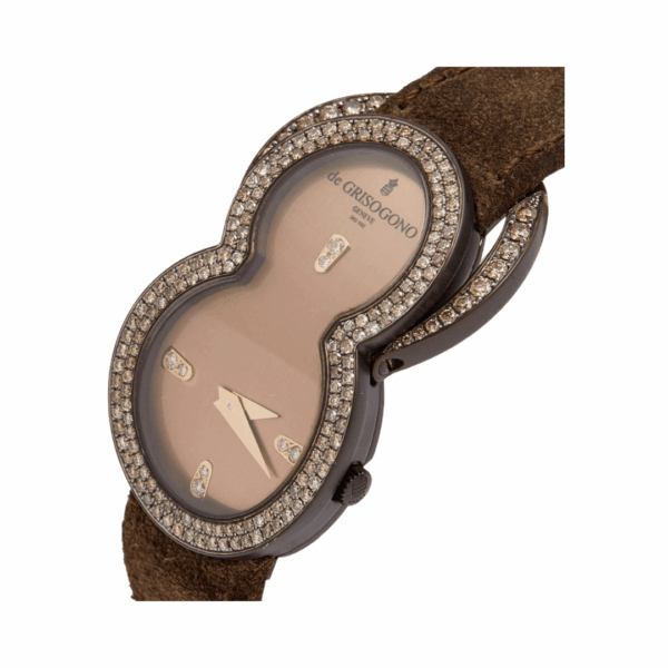 De Grisogono BE Eight S05 Brown PVD Coated 18k Rose Gold Diamond Brown Dial - Image 5
