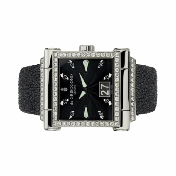 De Grisogono Instrumento Grande N01 Diamonds Fixing Black Dial - Image 2
