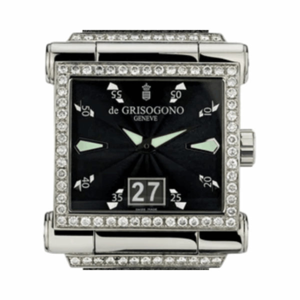 De Grisogono Instrumento Grande N01 Diamonds Fixing Black Dial - Image 4