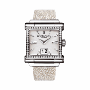 De Grisogono Instrumento Grande S02 Diamond Bracelet White Dial