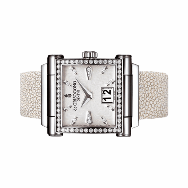 De Grisogono Instrumento Grande S02 Diamond Bracelet White Dial - Image 2