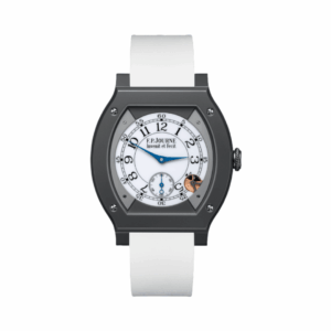F.P.Journe Elegante Titalyt ELHT Calibre 1210 Grey In Titanium White Rubber Strap 48mm White Dial Mens Watch