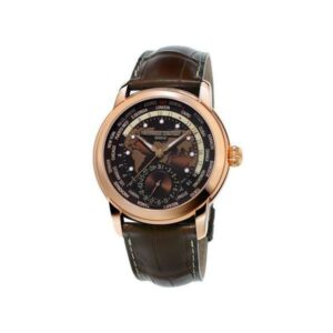 Frederique Constant Worldtimer 42Mm Stainless Steel 18K Rose Gold Plated Men’S Watch Fc-718Brwm4H4