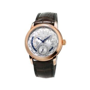 Frederique Constant Worldtimer 42Mm Stainless Steel 18K Rose Gold Plated Men’S Watch