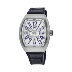 Franck Muller V 45 SC DT AC BU Vanguard Stainless Steel Automatic 44mm White Dial Men’s Watch