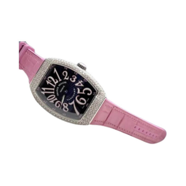 Franck Muller V32 QZ AC RS Vanguard Aftermarket Diamond Set Black Dial - Image 2