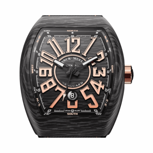Franck Muller Vanguard Carbon V45 SC DT CARBON NR BN Automatic Gold Numerals 45mm Black Dial - Image 3