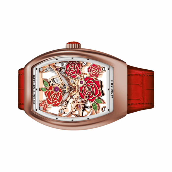 Franck Muller Vanguard Rose RG Red V 32 S6 SQT Rose 5N RG 32mm Skeleton Dial Womens Watch - Image 3