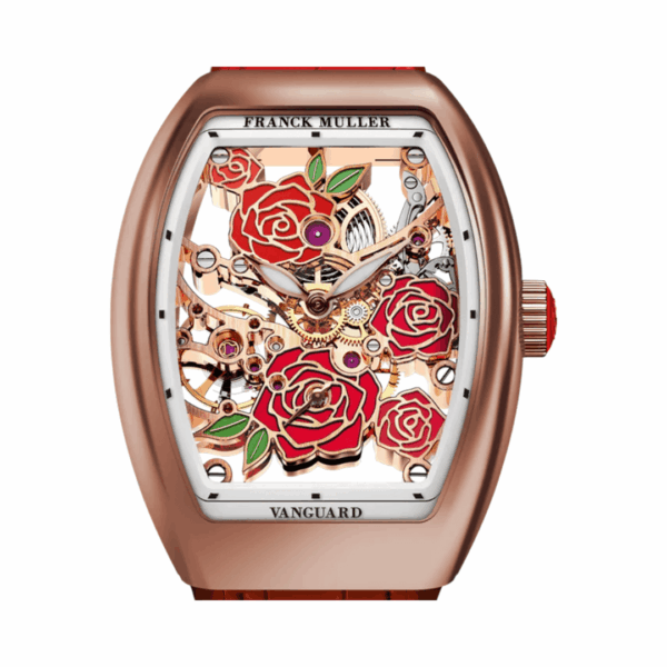 Franck Muller Vanguard Rose RG Red V 32 S6 SQT Rose 5N RG 32mm Skeleton Dial Womens Watch - Image 2