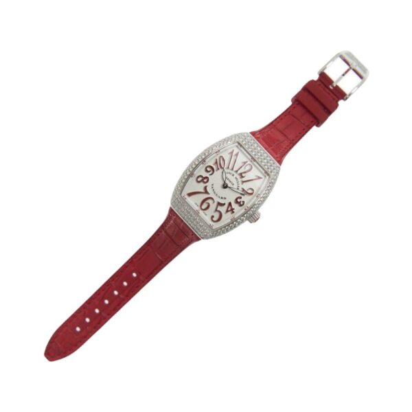 Franck Muller Vanguard V 32 QZ AC RG Quartz Red Aftermarket Diamond Set Bezel - Image 3