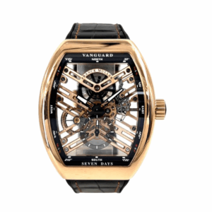 Franck Muller Vanguard V45 S6 SQT 5N BR NR Seven Days Skeleton 44Mm Titanium Black Rubber Straps Men’s Watch