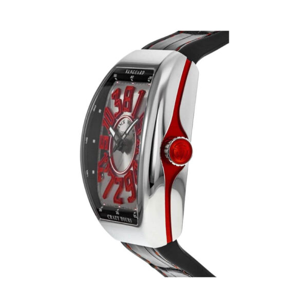 Franck Muller V 45 CH AC ER Red Numerals Dial Leather Strap - Image 2