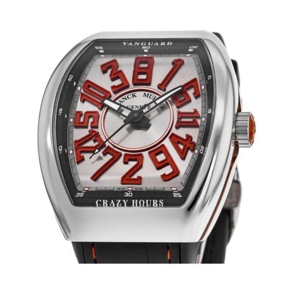 Franck Muller V 45 CH AC ER Red Numerals Dial Leather Strap - Image 3
