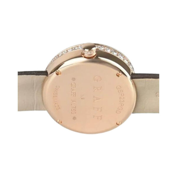 Graff Spiral GSP23PGD Tigers Eye DIal Rose Gold Brown Satin Strap - Image 2