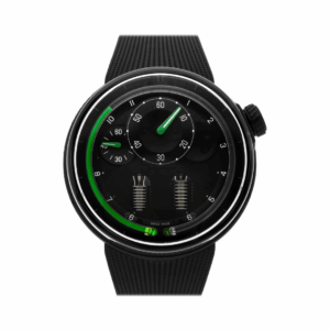 HYT H0 Black Coated H00826 Stainless Steel Manual Wind Balck Dial