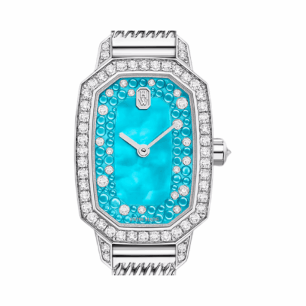 Harry Winston Emerald EMEQHM18WW018 18k White Gold 24mm MOP Dial Womens Watch - Image 3