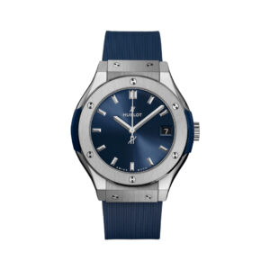 Hublot Classic Fusion 581.NX.7170.RX.1104 Titanium Blue Quartz 33mm Ladies Watch