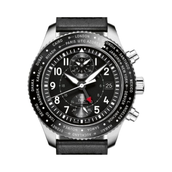 WC Pilots IW395001 Watch Timezoner Chronograph Black Dial - Image 3