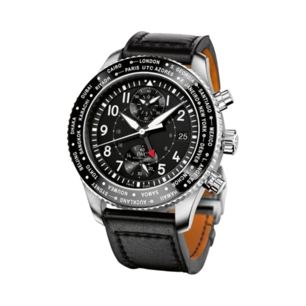 WC Pilots IW395001 Watch Timezoner Chronograph Black Dial - Image 4
