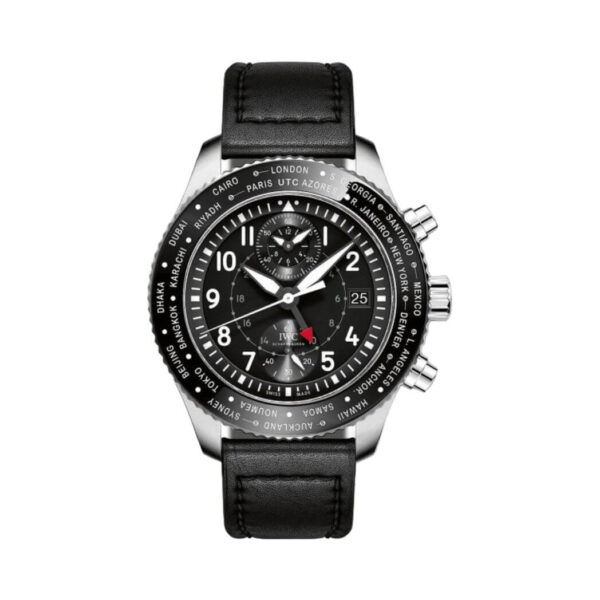 WC Pilots IW395001 Watch Timezoner Chronograph Black Dial