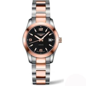 Longines Conquest Classic Automatic Stainless Steel And 18Kt Rose Gold Ladies Watch
