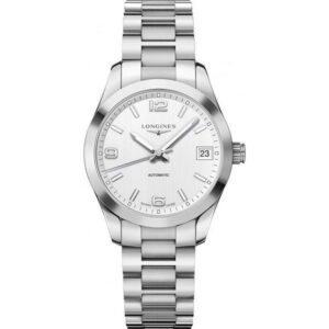 Longines Conquest Classic 29.5Mm Stainless Steel Ladies Watch