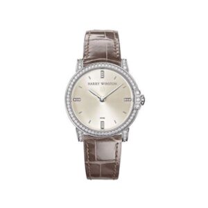 Harry Winston Midnight 18Kt White Gold Diamond Satin 32Mm Ladies Watch