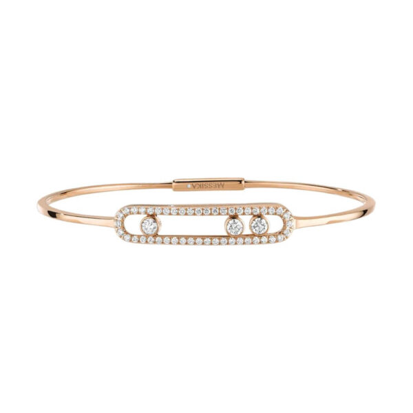 Messika Move Pave Thin 05032-PG Rose Gold Diamond Bracelet - Image 3