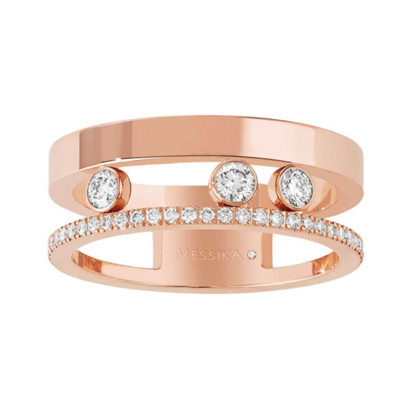 Messika Move Romane 06516-PG Pink Gold Diamond Ring - Image 3
