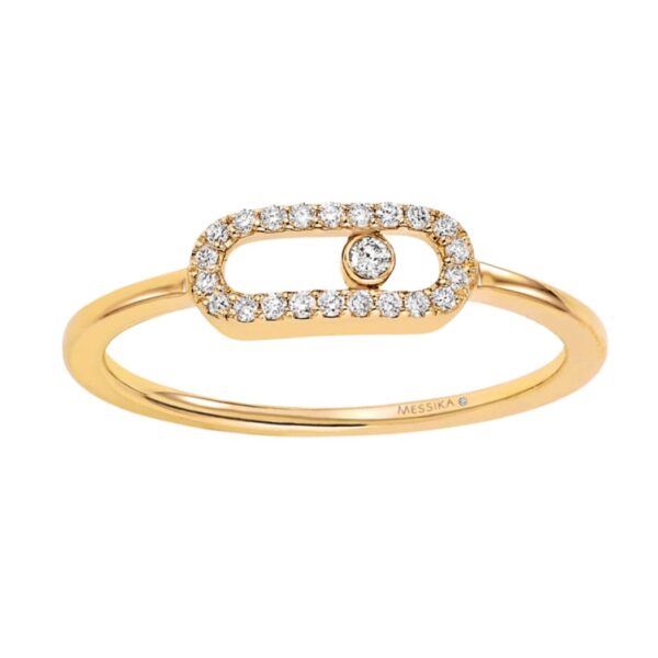 Messika Move Uno 04705-YG Yellow Gold Diamond Ring - Image 2