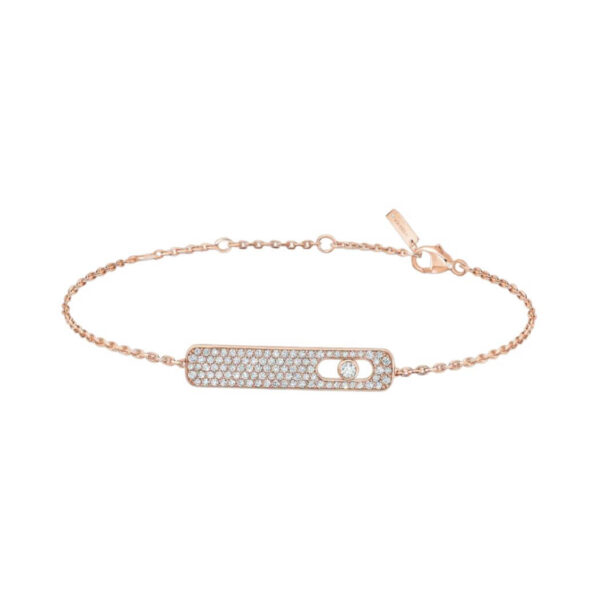 Messika My First Diamond Pavé 07535-RG Rose Gold Diamond Bracelet - Image 4