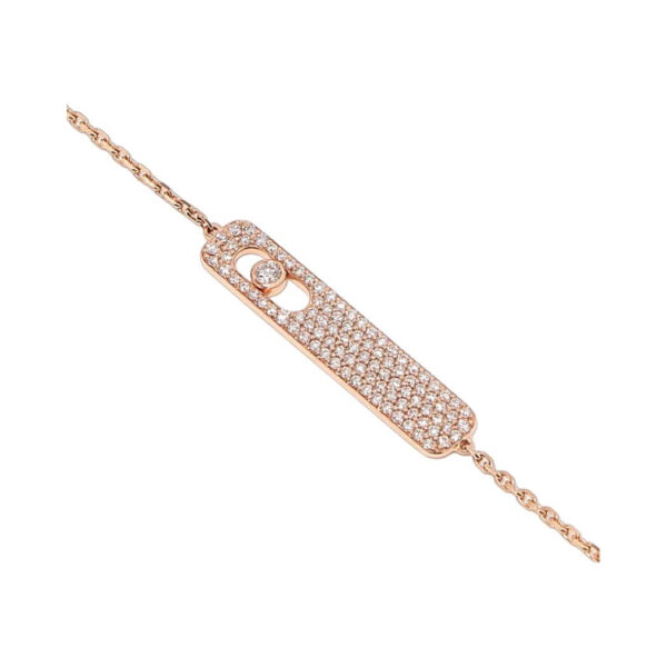 Messika My First Diamond Pavé 07535-RG Rose Gold Diamond Bracelet - Image 2