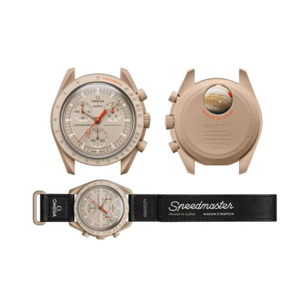 Omega X Swatch Mission To Jupiter So33C100 Moonswatch Khaki Brown Bioceramic - Image 6