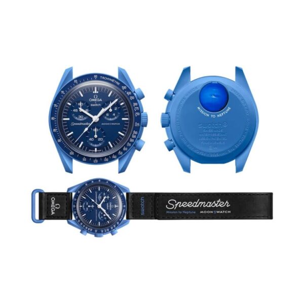 Omega X Swatch Mission To Neptune So33N100 Moonswatch Blue Bioceramic - Image 5