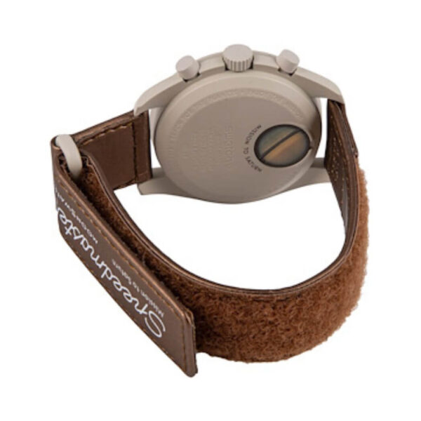 Omega X Swatch Mission To Saturn So33T100 Moonswatch Light Brown - Image 3