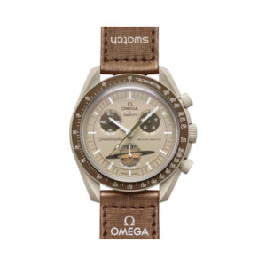 Omega X Swatch Mission To Saturn So33T100 Moonswatch Light Brown