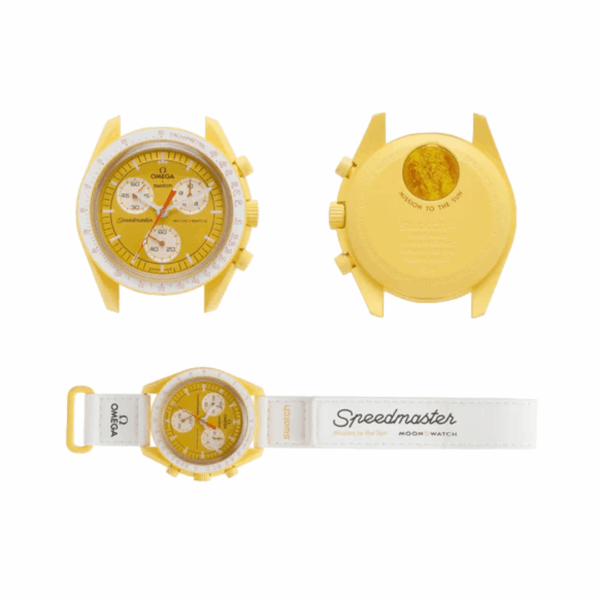 Omega X Swatch Mission To Sun So33J100 Moonswatch Yellow Bioceramic - Image 4